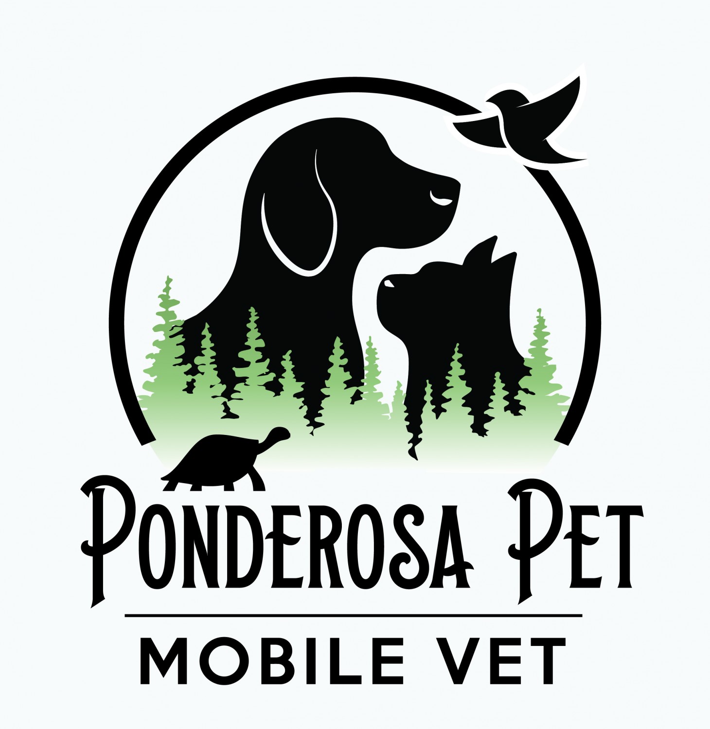 Ponderosa Pet Mobile Vet Logo